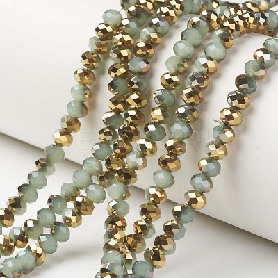 Electroplate Glass Beads Strands EGLA-A034-J6mm-O02-1