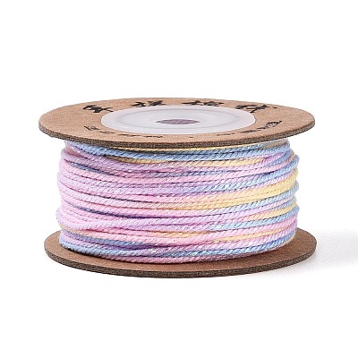 30M Segment Dyed Macrame Cotton Cord OCOR-T018-01L-1