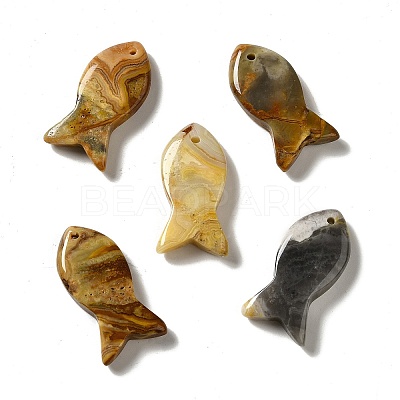 Natural Crazy Agate Pendants G-G932-B11-1