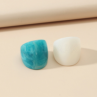 2Pcs Retro Acrylic Ring Sets KY9181-1