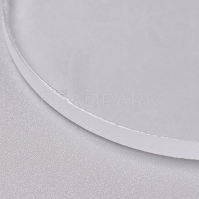 Transparent Blank Acrylic Pendants X-TACR-WH0002-09B-1