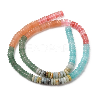 Cherry Quartz Glass & Natural Flower Amazonite & Dyed White Jade Beads Strands G-H333-02E-1