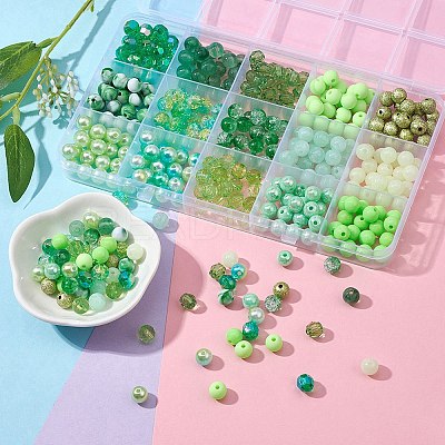 375Pcs 15 Styles Acrylic Beads MACR-YW0002-59B-1