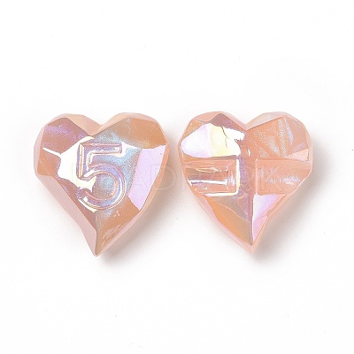 Opaque Acrylic Beads OACR-A010-08B-1