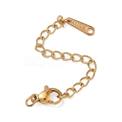 201 Stainless Steel Curb Chain Extender SA-CBA0FDA-01G-25-1