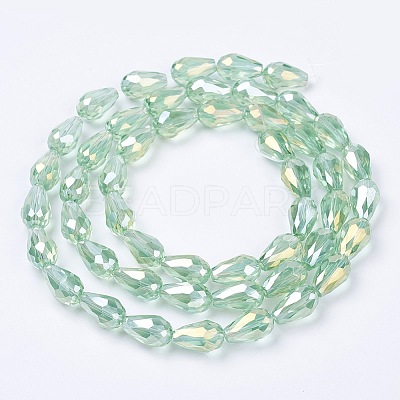 Electroplate Glass Beads Strands LS-EGLA-D015-15x10mm-29-1