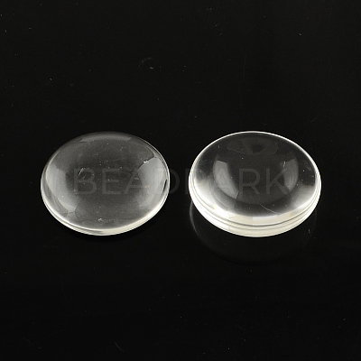 Transparent Glass Cabochons LS-X-GGLA-R026-40mm-1