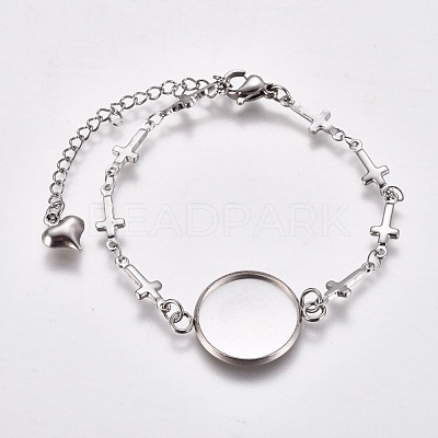 Tarnish Resistant 304 Stainless Steel Bracelet Making STAS-L248-002P-1