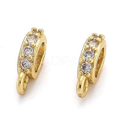 Brass Micro Pave Cubic Zirconia Tube Bails X-ZIRC-H119-11G-1