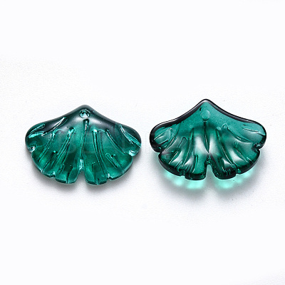 Transparent Baking Paint Glass Pendants DGLA-T002-01B-1