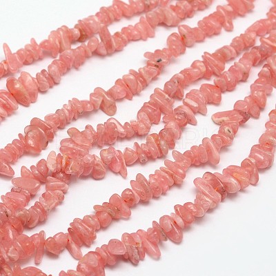 Chips Natural Rhodochrosite Beads Strands G-N0164-22-1
