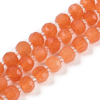 Natural Orange Aventurine Beads Strands G-H057-A02-01-1