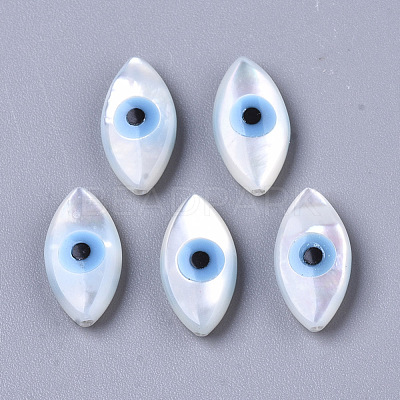 Natural White Shell Mother of Pearl Shell Beads X-SSHEL-N034-56B-01-1