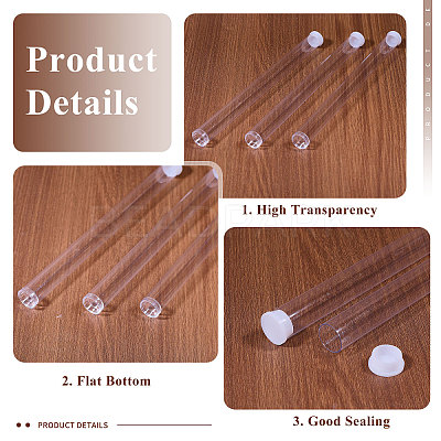 Transparent Tube Plastic Bead Containers with Lids CON-WH0092-81A-1
