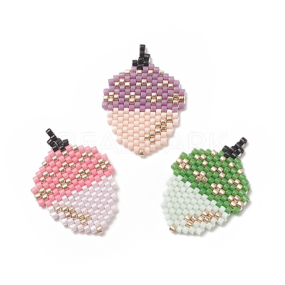 3Pcs 3 Color Handmade MIYUKI Japanese Seed Loom Pattern Seed Beads PALLOY-MZ00073-1