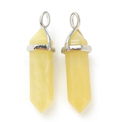 Natural Peridot Pointed Pendants G-M378-01P-A32-1