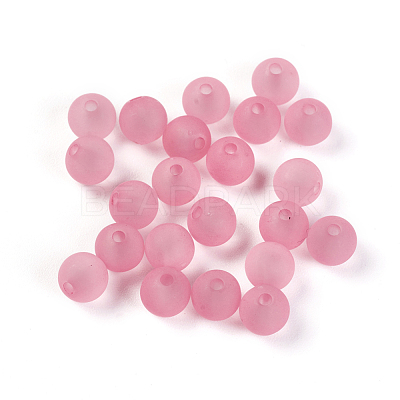 Transparent Acrylic Ball Beads X-FACR-R021-6mm-15-1