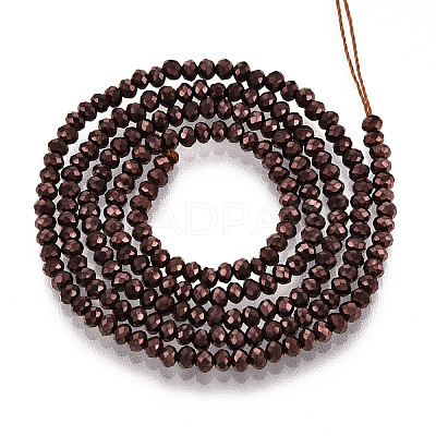 Electroplate Glass Beads Strands EGLA-F149-FP-08-1