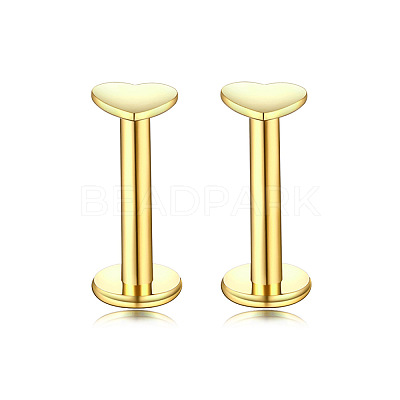 Flat Round Stainless Steel Clear Cubic Zirconia Internally Threaded Labrets WG955BE-07-1