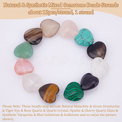 1 Strand Natural & Synthetic Mixed Gemstone Beads Strands G-OC0004-78-1