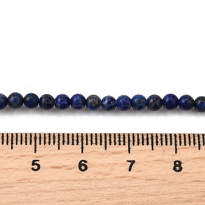 Natural Lapis Lazuli Beads Strands G-L621-B10-4mm-A-1