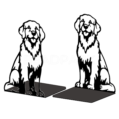 Non-Skid Iron Bookend Display Stands AJEW-WH0548-050-1