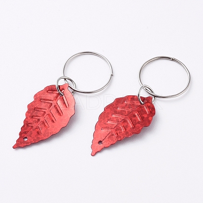 Plastic Paillette/Sequin Hair Braid Rings Pendants KEYC-TAC0001-03H-1