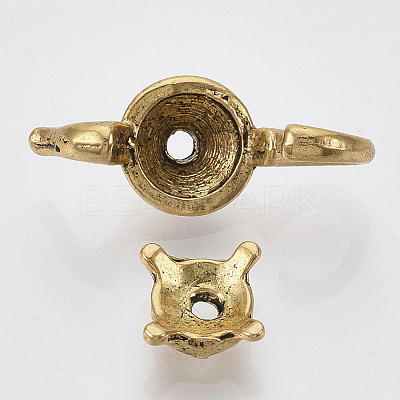 Tibetan Style Alloy Bead Frames X-TIBEB-N005-08AG-RS-1