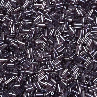 Transparent Colours Luster Glass Bugle Beads SEED-N005-001-A03-1