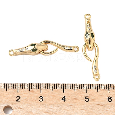 Brass Micro Pave Cubic Zirconia hook Clasps KK-S531-35G-1