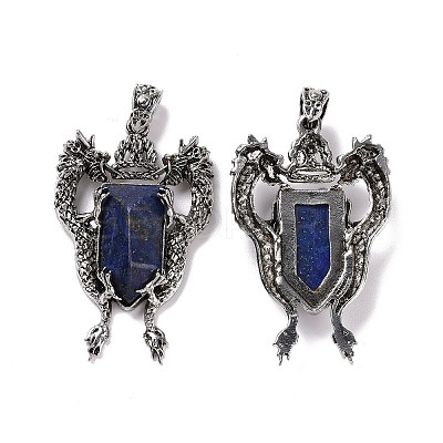 Natural Lapis Lazuli Faceted Big Pendants G-L524-04AS-03-1