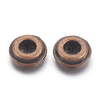 Tibetan Style Alloy Spacer Beads TIBEB-S039-025R-RS-1