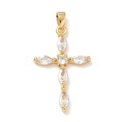 Brass Micro Pave Cubic Zirconia Pendants KK-A281-26F-G-1