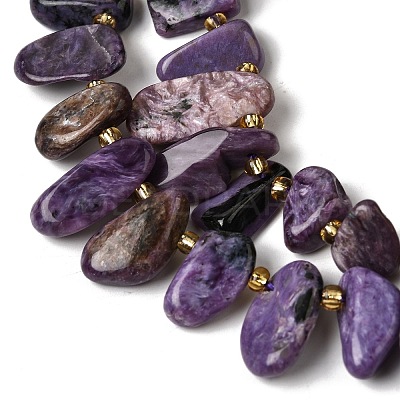 Natural Charoite Beads Strands G-P604-A29-01-1