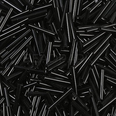 Opaque Glass Bugle Beads SEED-R028-2x18-C01-1