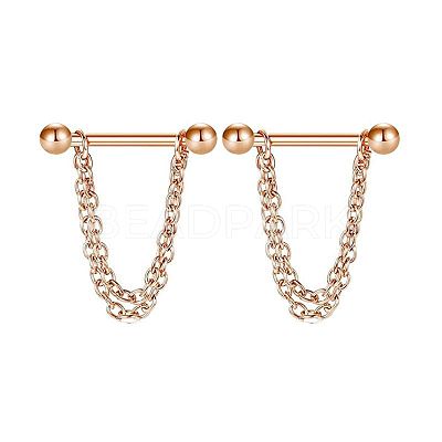 304 Stainless Steel Nipple Rings WG03B2E-11-1