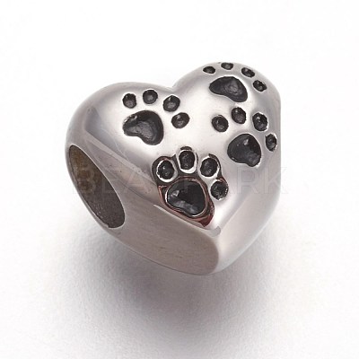 Retro 316 Surgical Stainless Steel European Style Beads OPDL-L013-07AS-1
