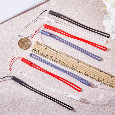 24Pcs 4 Colors Silicone Wrist Strap Hand Lanyard AJEW-GF0007-57-1