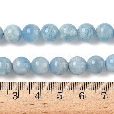 Natural Aquamarine Beads Strands G-D327-C03-8mm-01-1