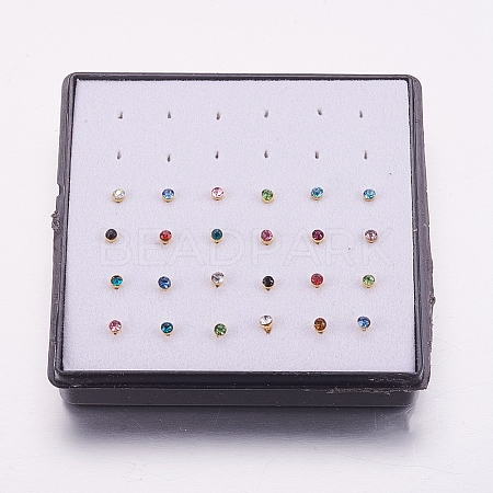 316L Surgical Stainless Steel Nose Studs Nose Piercing Jewelry X1-AJEW-P063-02-2mm-1