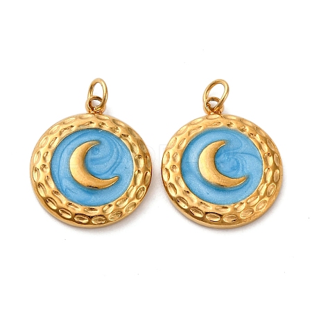 304 Stainless Steel Enamel Pendants STAS-U061-34G-B02-1