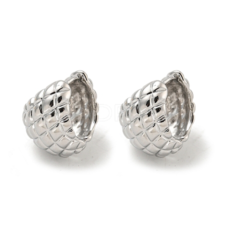 Round Brass Hoop Earrings EJEW-L211-011E-P-1