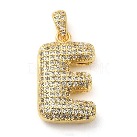 Brass Micro Pave Cubic Zirconia Pendants KK-E061-03G-05-1