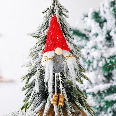 Cloth Sequins Gnome Pendant Decorations XMAS-PW0005-21B-1
