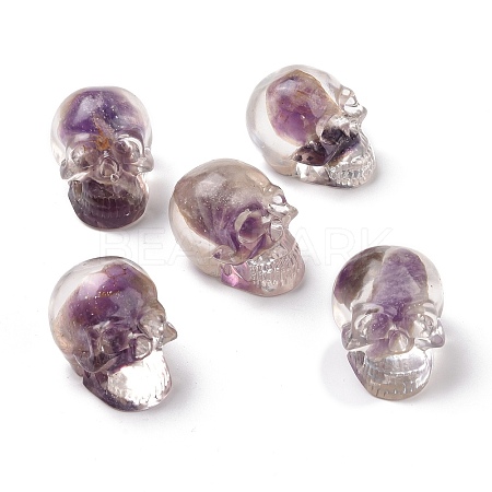 Natural Amethyst Dyed Chips Beads G-E185-14-1