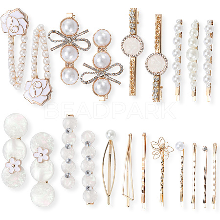 5 Bags 4 Styles Zinc Alloy Hair Bobby Clips PHAR-SP0001-08-1