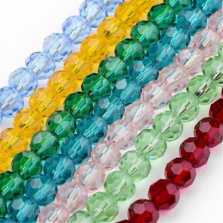 Transparent Glass Bead Strands GLAA-G013-8mm-M-1