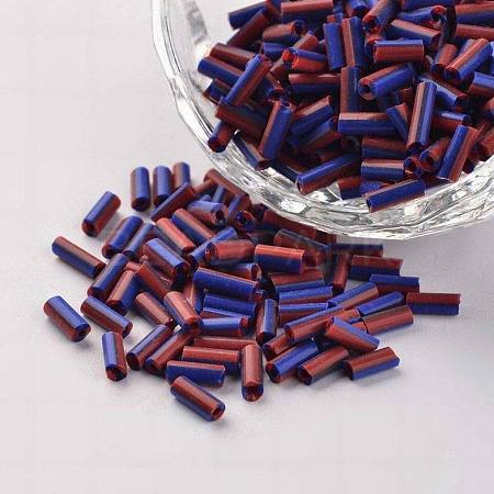 8/0 Opaque Colours Seep Glass Bugle Beads LS-SEED-M010-01-1