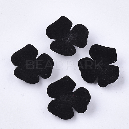 Flocky Acrylic Bead Caps X-OACR-T005-01-01-1