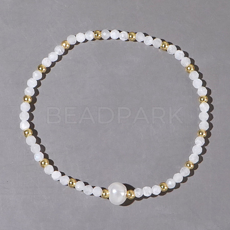 Natural Quartz Crystal Beaded Stretch Bracelets for Women BG9690-1-1
